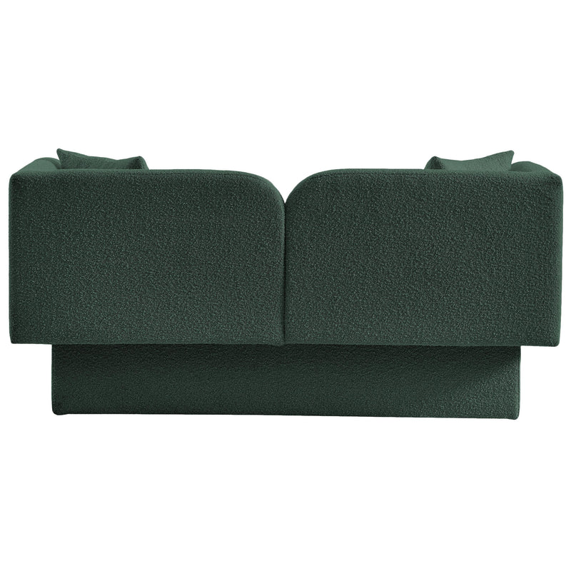 Meridian Marcel Green Boucle Fabric Loveseat IMAGE 3