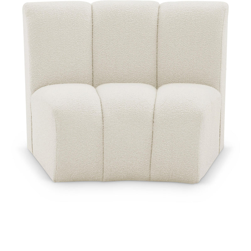 Meridian Infinity Cream Boucle Fabric Modular Chair IMAGE 1