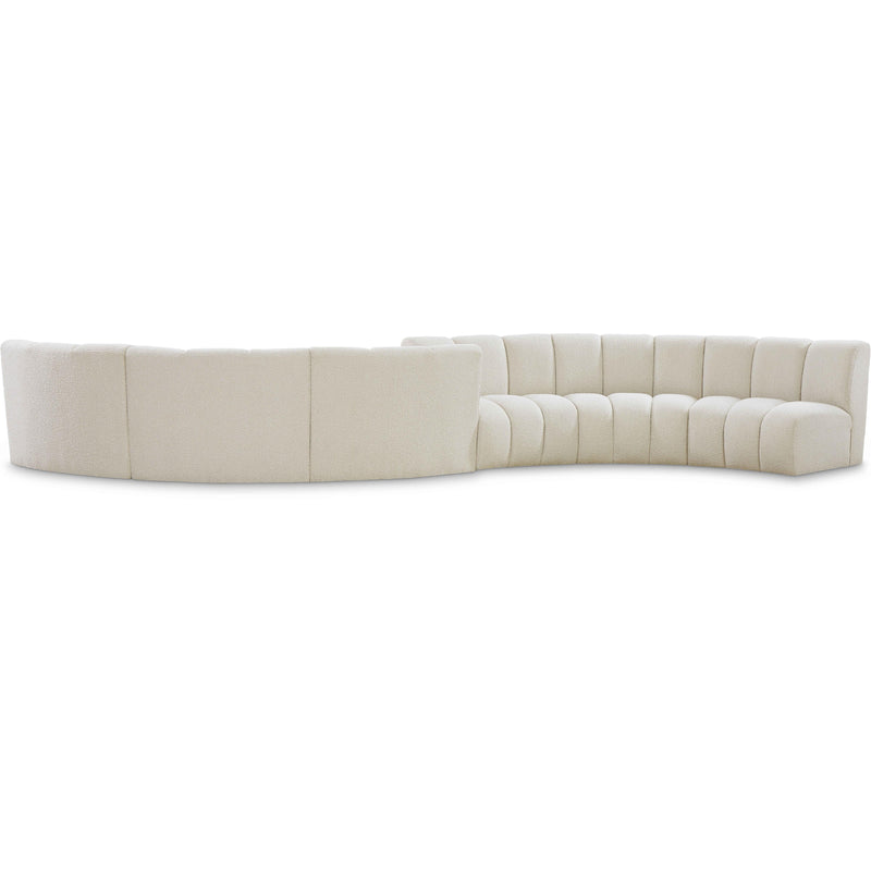 Meridian Infinity Cream Boucle Fabric 6pc. Modular Sectional IMAGE 1