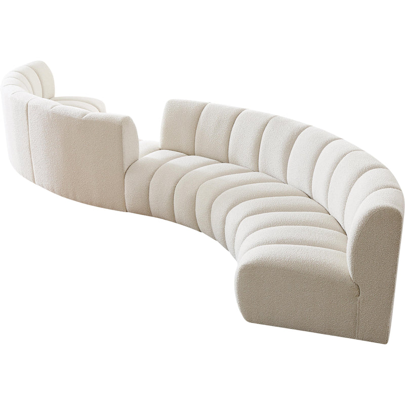 Meridian Infinity Cream Boucle Fabric 6pc. Modular Sectional IMAGE 3