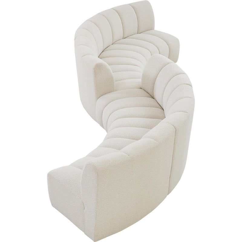 Meridian Infinity Cream Boucle Fabric 6pc. Modular Sectional IMAGE 6