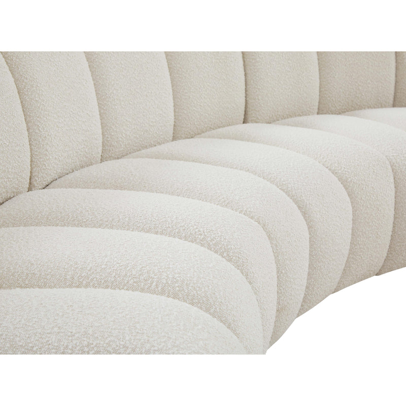 Meridian Infinity Cream Boucle Fabric 6pc. Modular Sectional IMAGE 9