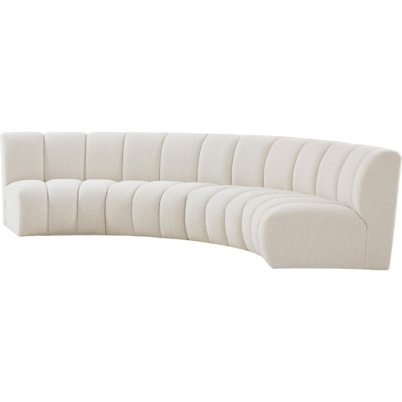 Meridian Infinity Cream Boucle Fabric 4pc. Modular Sectional IMAGE 3