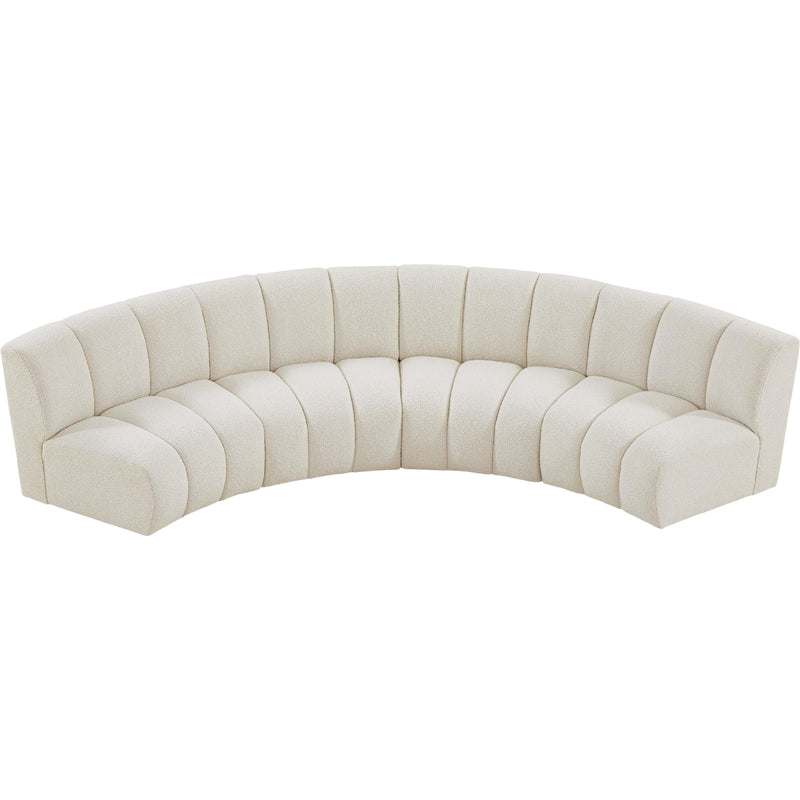 Meridian Infinity Cream Boucle Fabric 4pc. Modular Sectional IMAGE 6