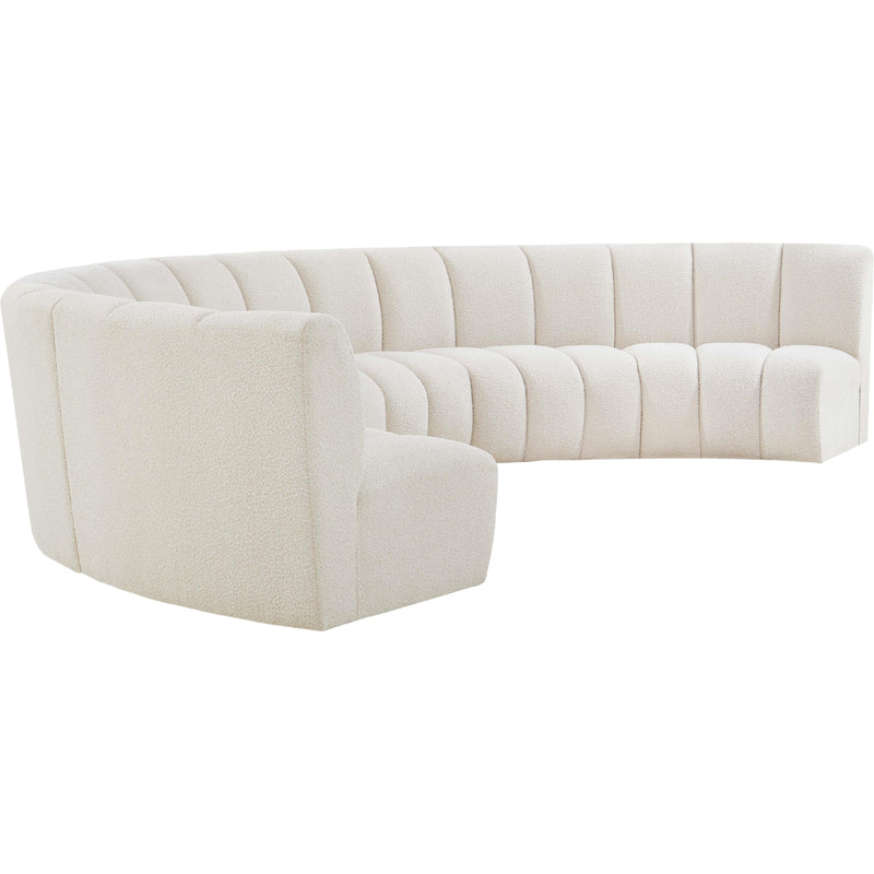 Meridian Infinity Cream Boucle Fabric 6pc. Modular Sectional IMAGE 3