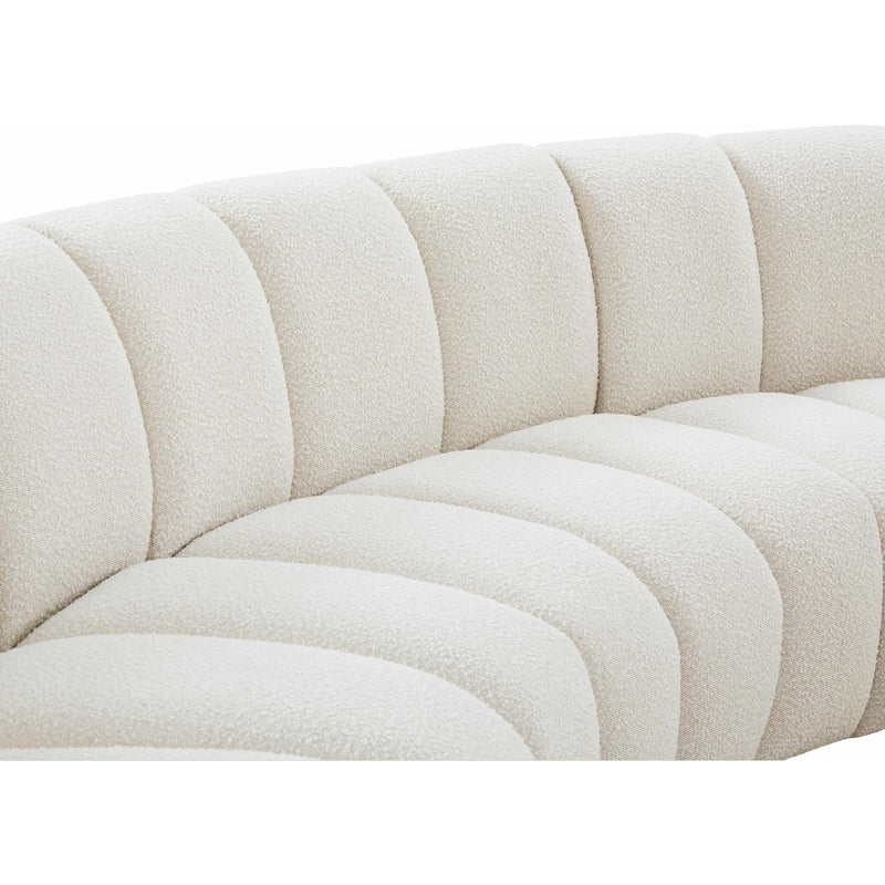 Meridian Infinity Cream Boucle Fabric 6pc. Modular Sectional IMAGE 5