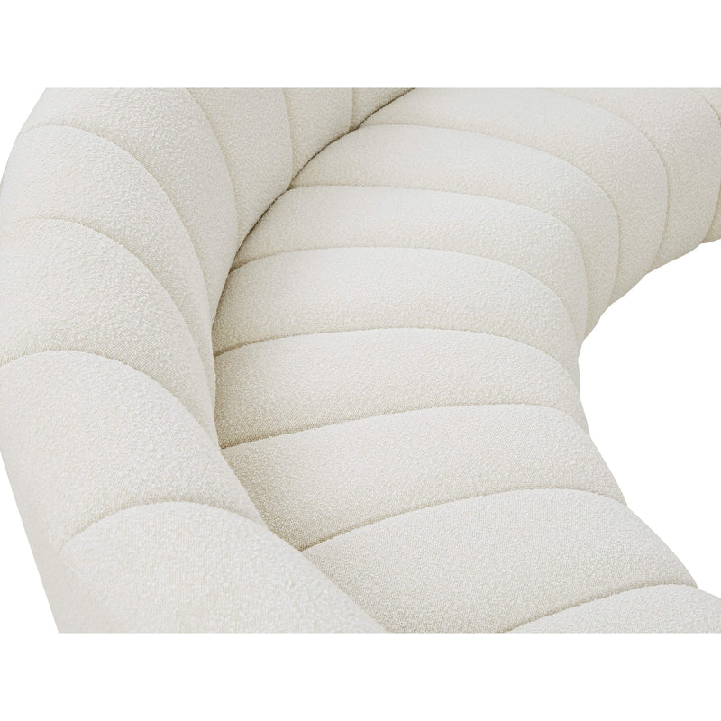 Meridian Infinity Cream Boucle Fabric 6pc. Modular Sectional IMAGE 7