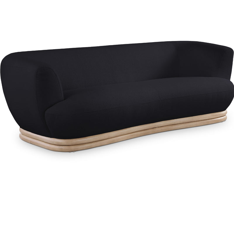 Meridian Kipton Black Boucle Fabric Sofa IMAGE 1