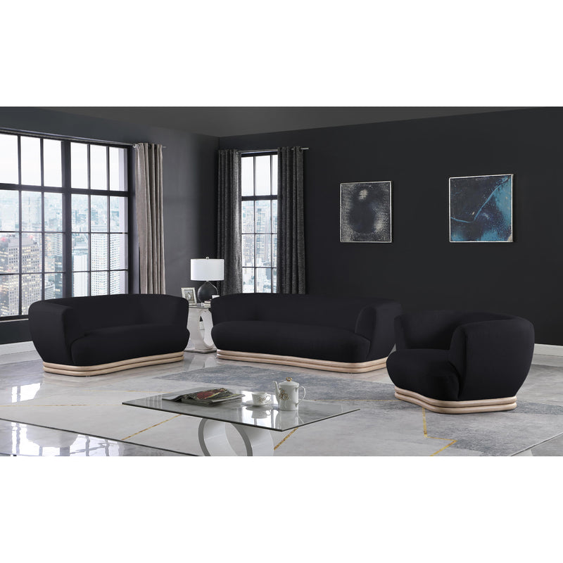 Meridian Kipton Black Boucle Fabric Sofa IMAGE 8