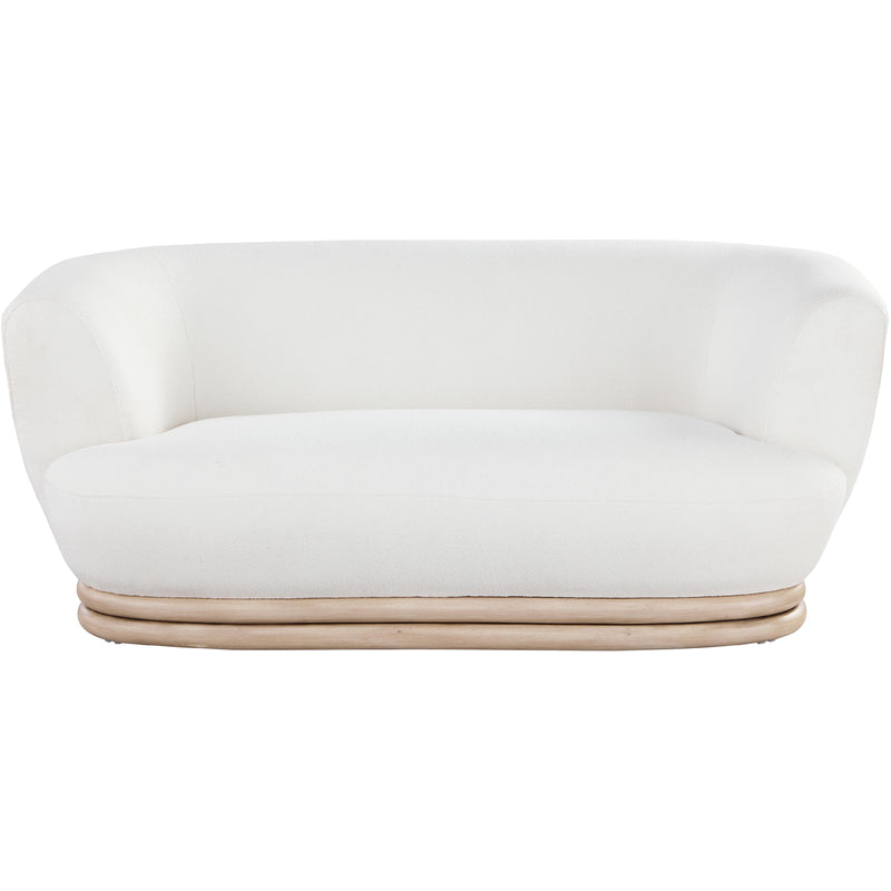 Meridian Kipton Cream Boucle Fabric Loveseat IMAGE 5