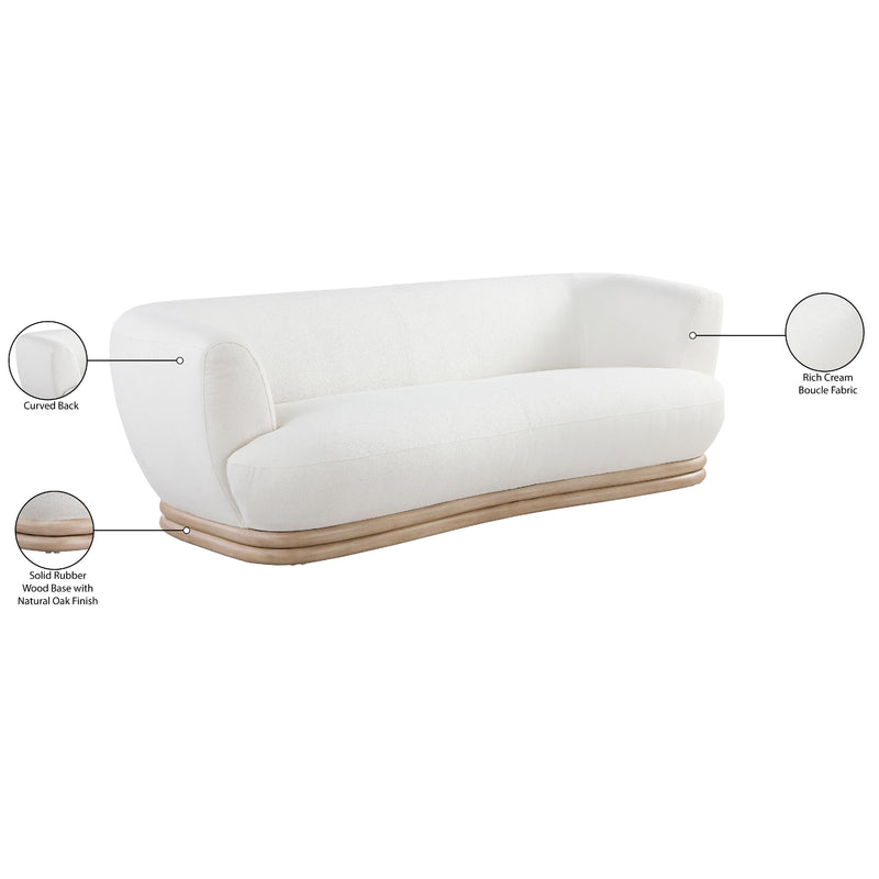 Meridian Kipton Cream Boucle Fabric Sofa IMAGE 11