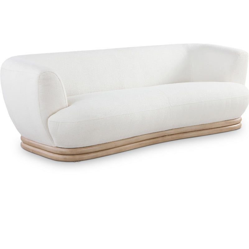 Meridian Kipton Cream Boucle Fabric Sofa IMAGE 1