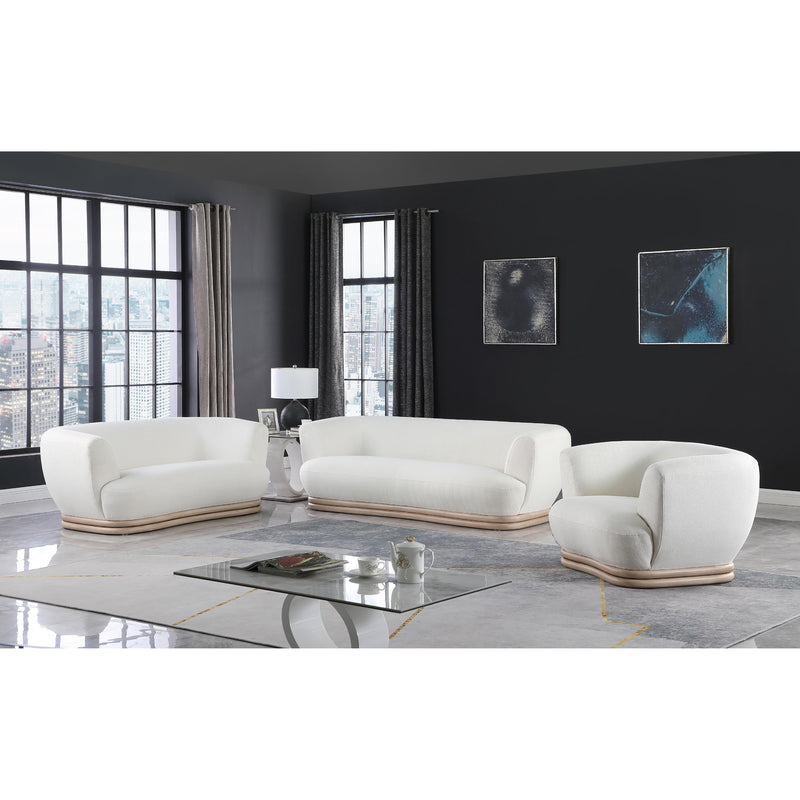Meridian Kipton Cream Boucle Fabric Sofa IMAGE 8