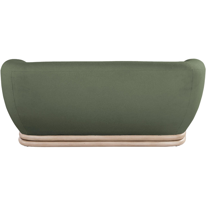 Meridian Kipton Green Boucle Fabric Loveseat IMAGE 3