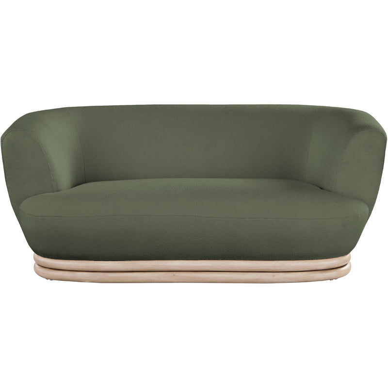 Meridian Kipton Green Boucle Fabric Loveseat IMAGE 5