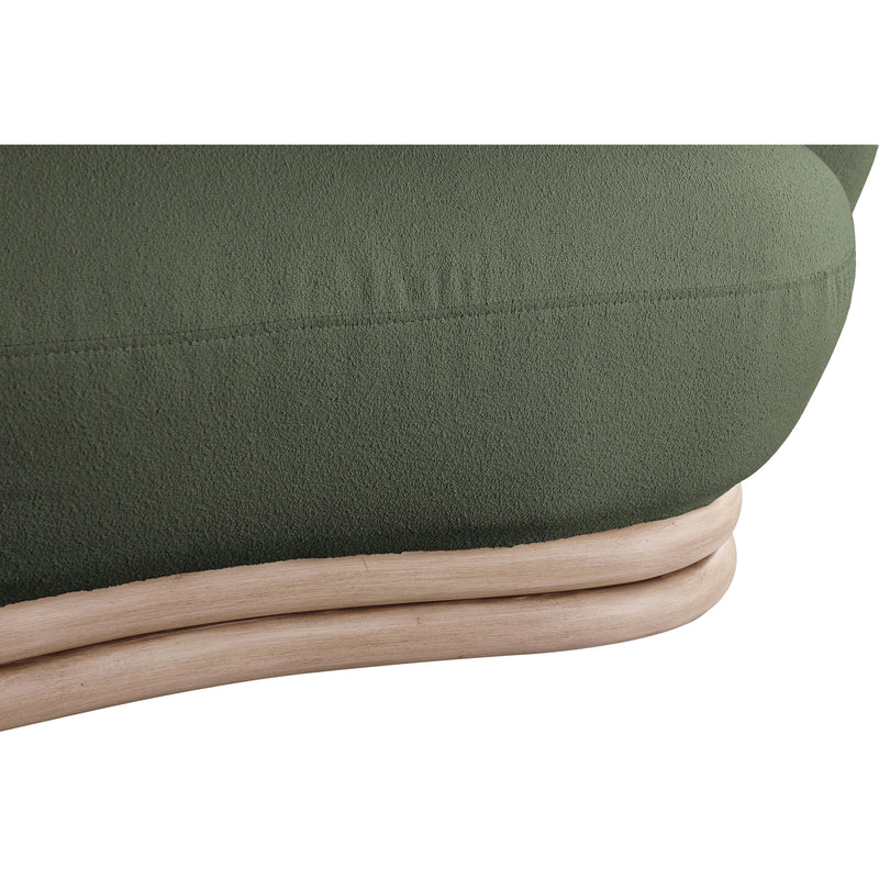 Meridian Kipton Green Boucle Fabric Loveseat IMAGE 7