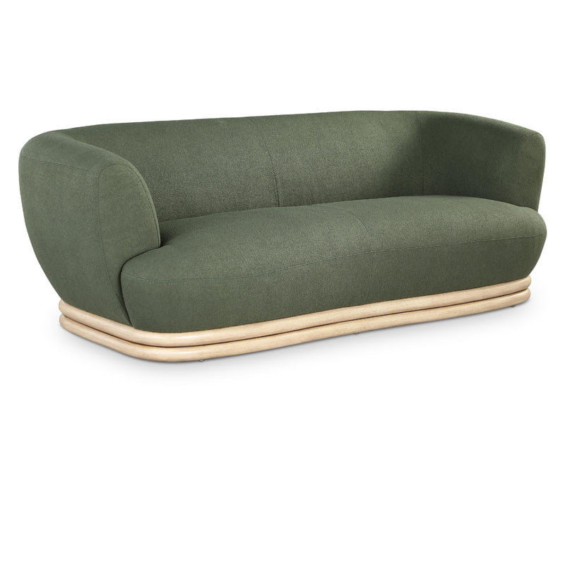 Meridian Kipton Green Boucle Fabric Sofa IMAGE 1