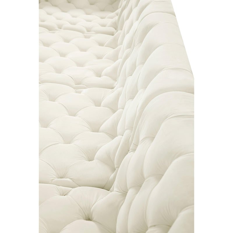 Meridian Tuft Cream Velvet Modular Sectional IMAGE 16