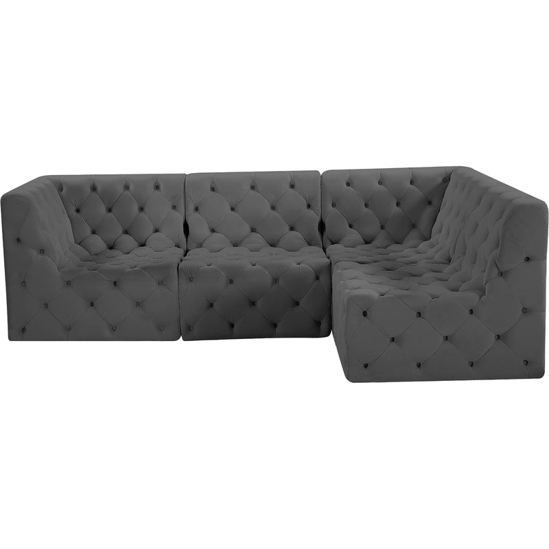 Diamond Modern Furniture Meridian Tuft Fabric Sectional 680Grey-Sec4A IMAGE 7