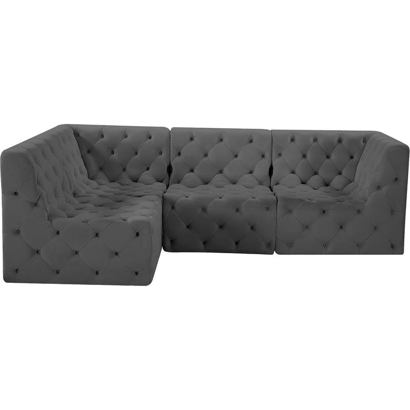 Diamond Modern Furniture Meridian Tuft Fabric Sectional 680Grey-Sec4A IMAGE 8