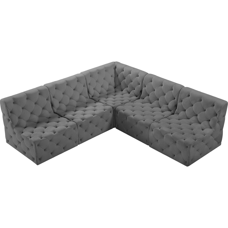 Diamond Modern Furniture Meridian Tuft Fabric Sectional 680Grey-Sec5B IMAGE 5