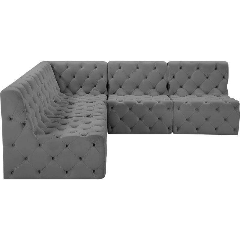 Diamond Modern Furniture Meridian Tuft Fabric Sectional 680Grey-Sec5B IMAGE 6