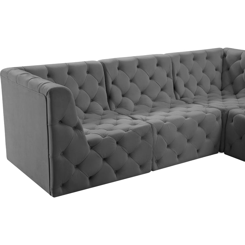 Diamond Modern Furniture Meridian Tuft Fabric Sectional 680Grey-Sec5B IMAGE 9