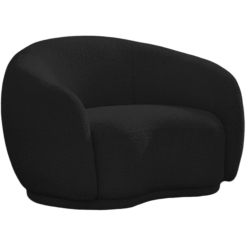 Meridian Hyde Black Boucle Fabric Chair IMAGE 1