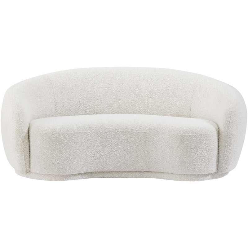 Meridian Hyde Cream Boucle Fabric Loveseat IMAGE 5