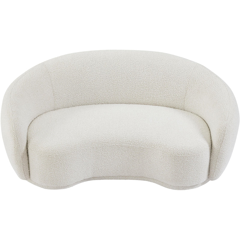 Meridian Hyde Cream Boucle Fabric Loveseat IMAGE 6