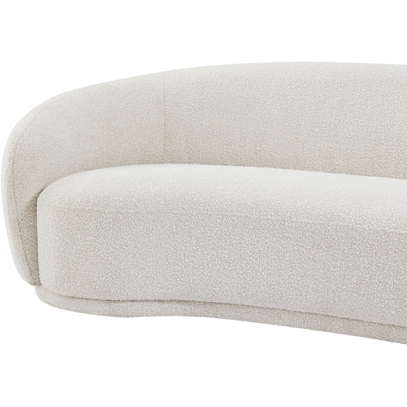 Meridian Hyde Cream Boucle Fabric Loveseat IMAGE 9