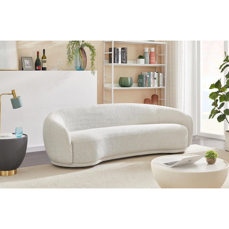 Meridian Hyde Cream Boucle Fabric Sofa IMAGE 2