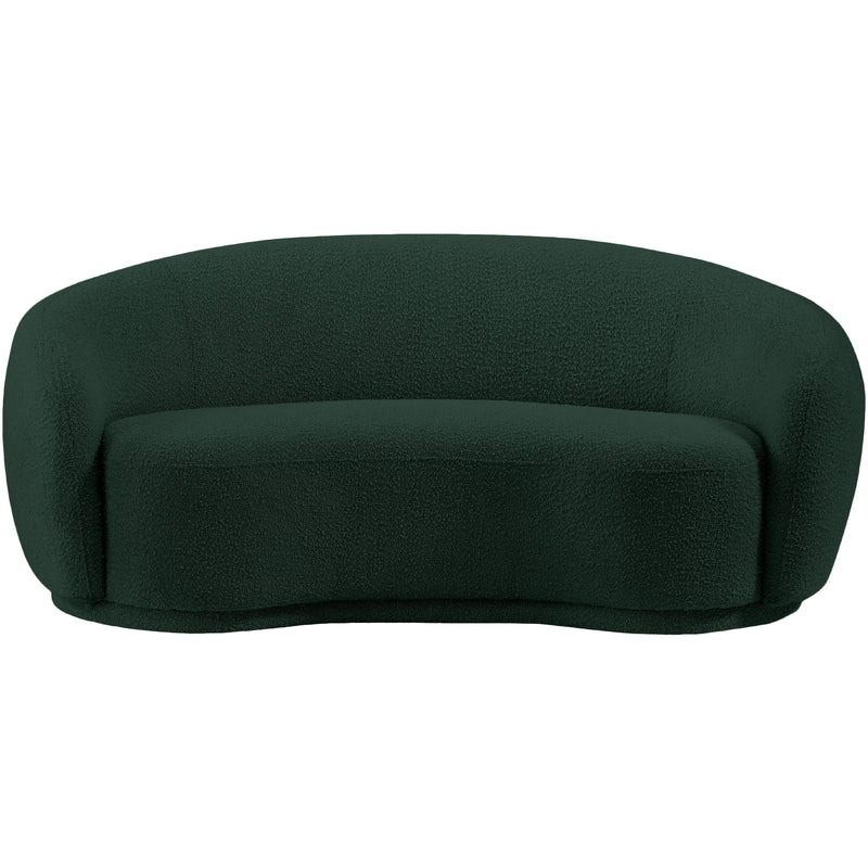 Meridian Hyde Green Boucle Fabric Loveseat IMAGE 5