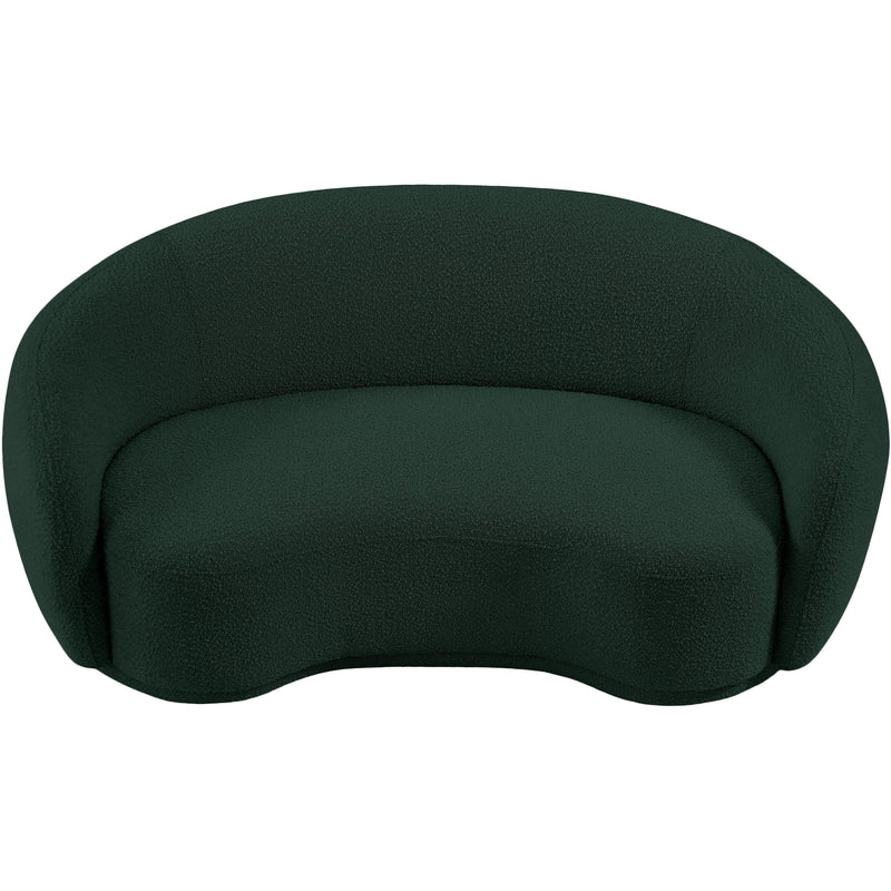 Meridian Hyde Green Boucle Fabric Loveseat IMAGE 6