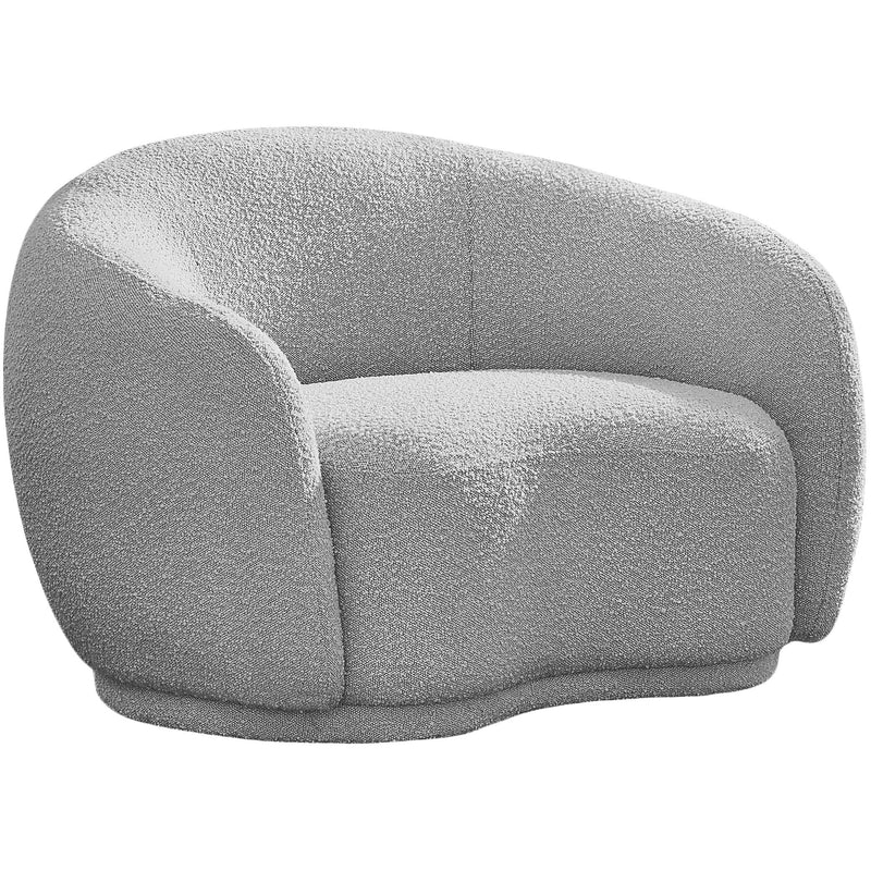 Meridian Hyde Grey Boucle Fabric Chair IMAGE 1