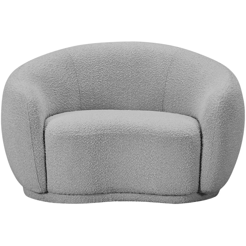 Meridian Hyde Grey Boucle Fabric Chair IMAGE 4