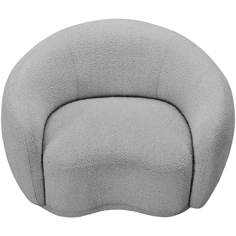 Meridian Hyde Grey Boucle Fabric Chair IMAGE 5