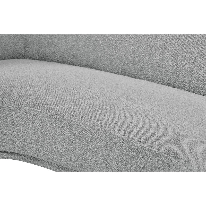 Meridian Hyde Grey Boucle Fabric Loveseat IMAGE 10