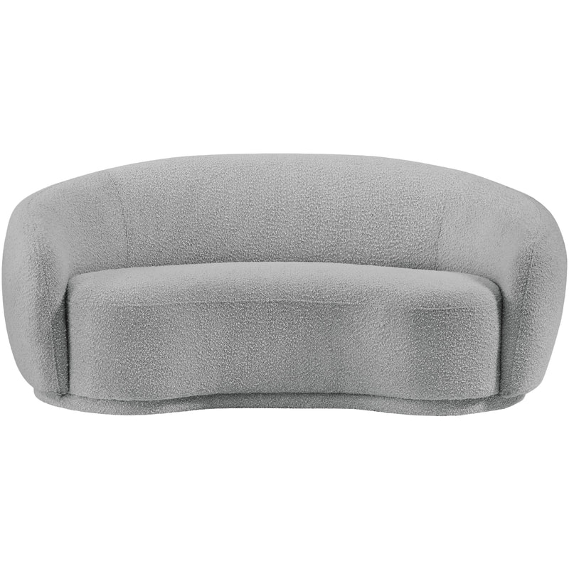 Meridian Hyde Grey Boucle Fabric Loveseat IMAGE 5