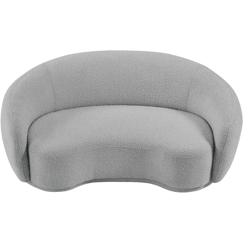 Meridian Hyde Grey Boucle Fabric Loveseat IMAGE 6