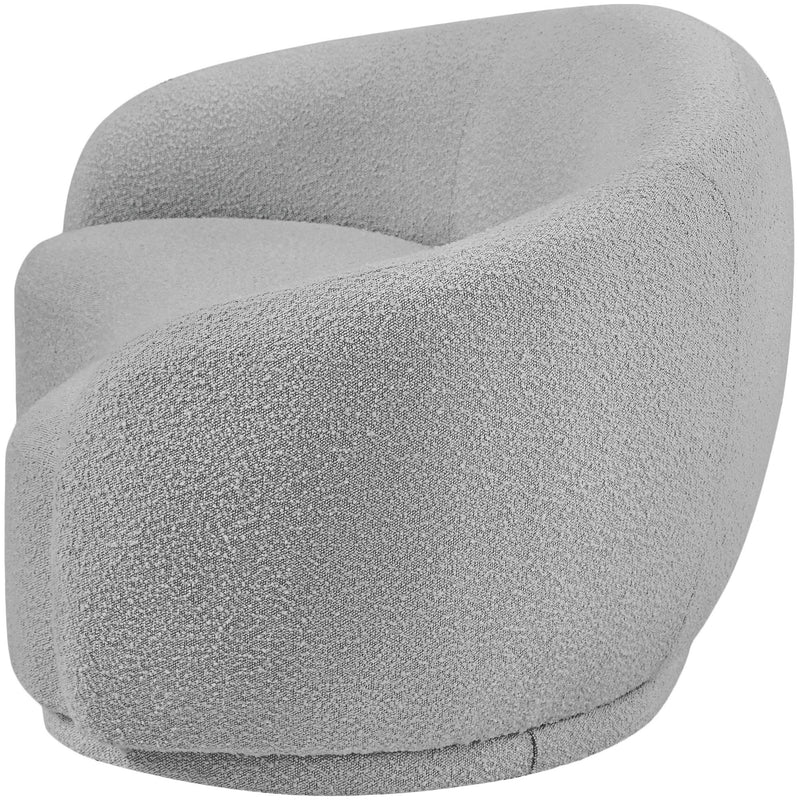 Meridian Hyde Grey Boucle Fabric Loveseat IMAGE 7