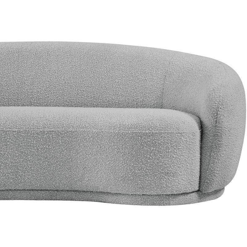 Meridian Hyde Grey Boucle Fabric Loveseat IMAGE 8