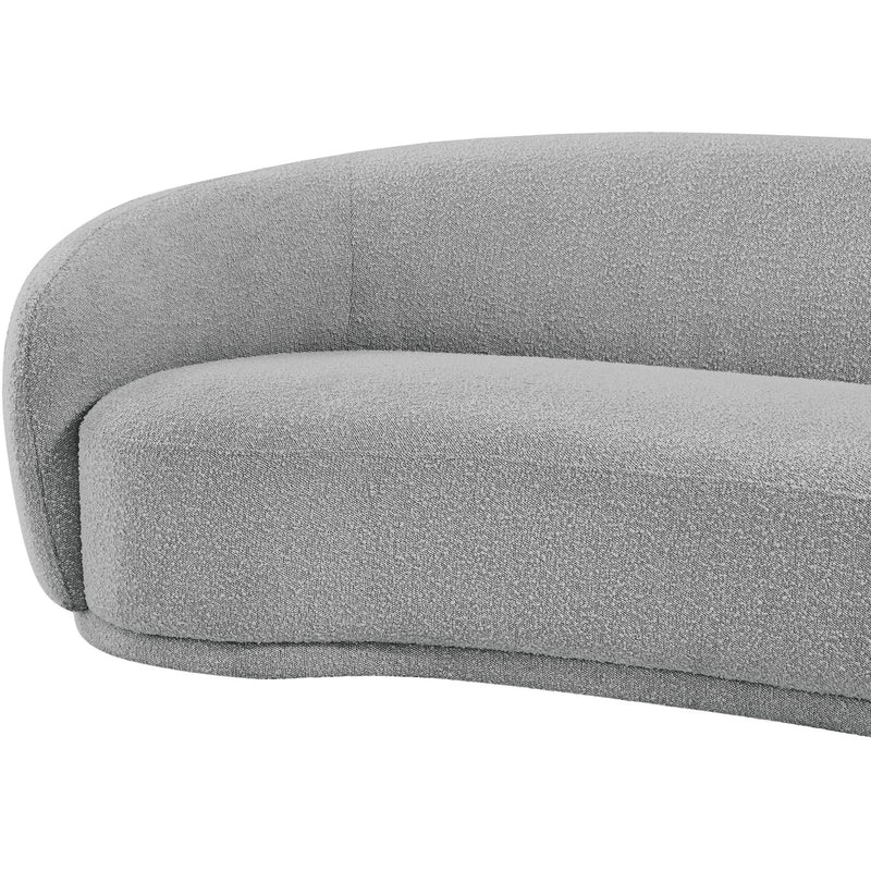 Meridian Hyde Grey Boucle Fabric Loveseat IMAGE 9