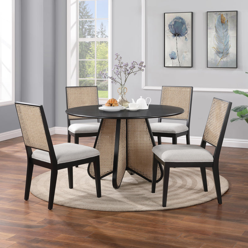 Meridian Butterfly Black Dining Table IMAGE 2