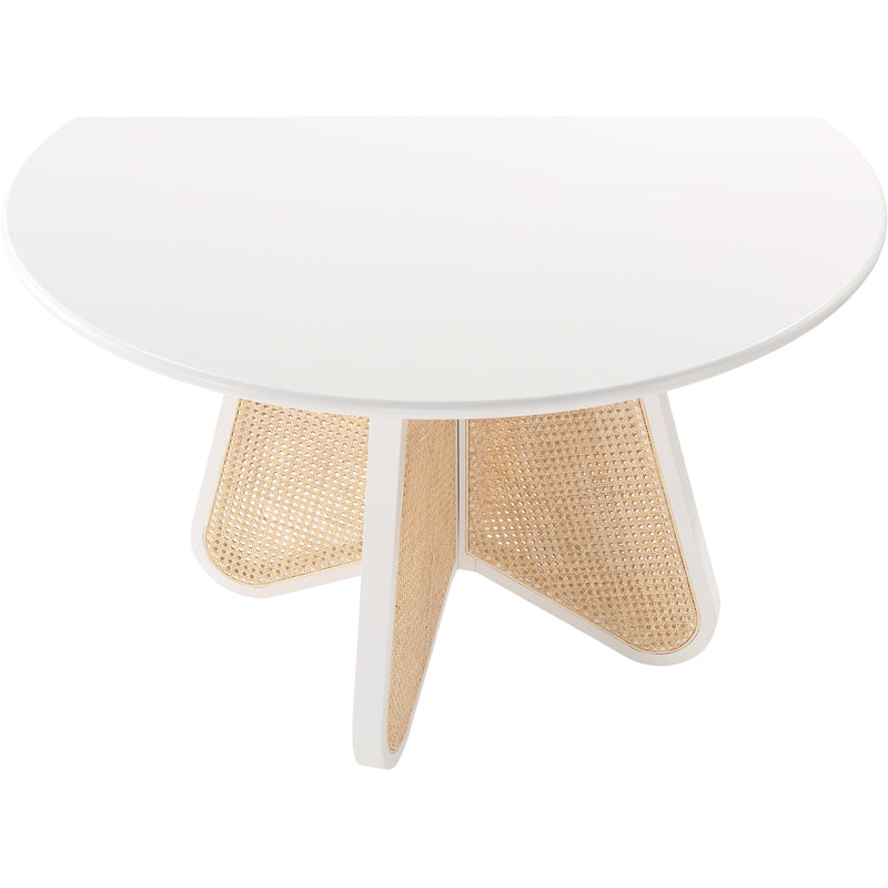 Meridian Butterfly White Dining Table IMAGE 5