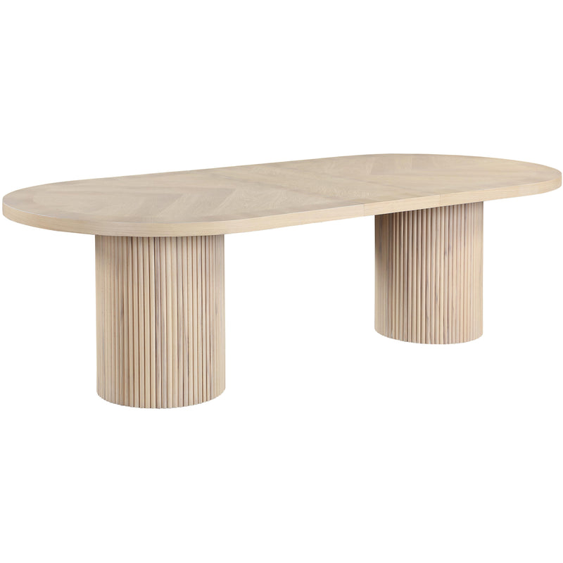 Meridian Belinda Natural White Oak Finish Dining Table (3 Boxes) IMAGE 4