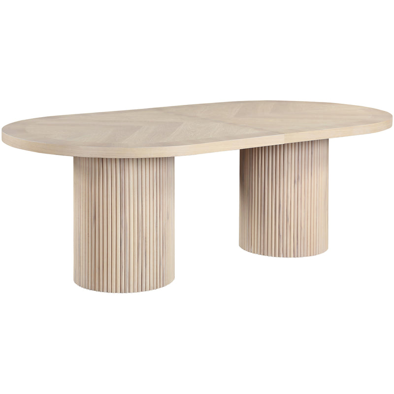 Meridian Belinda Natural White Oak Finish Dining Table (3 Boxes) IMAGE 5