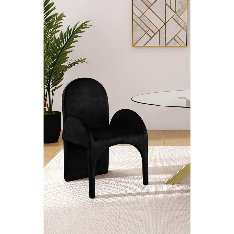 Meridian Summer Black Velvet Dining Arm Chair IMAGE 6