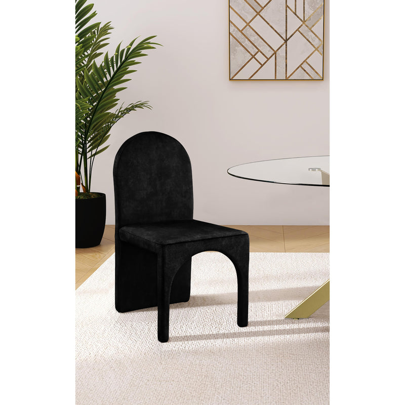 Meridian Summer Black Velvet Dining Side Chair IMAGE 6