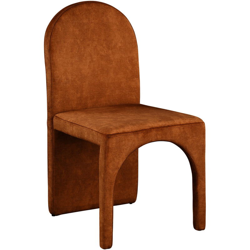 Meridian Summer Cognac Velvet Dining Side Chair IMAGE 3